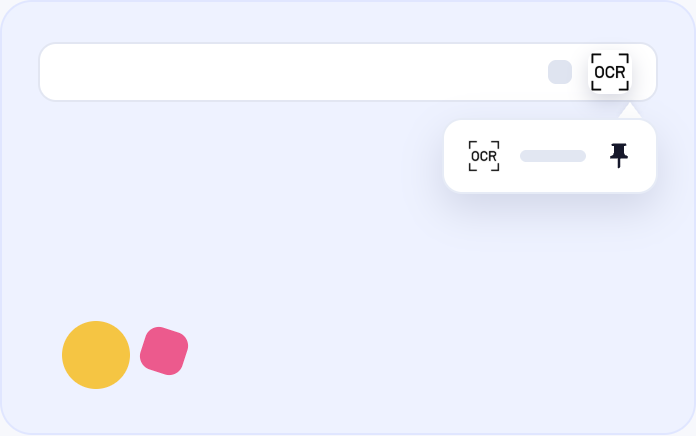 Pinning the OCR Scanner extension to the Chrome toolbar